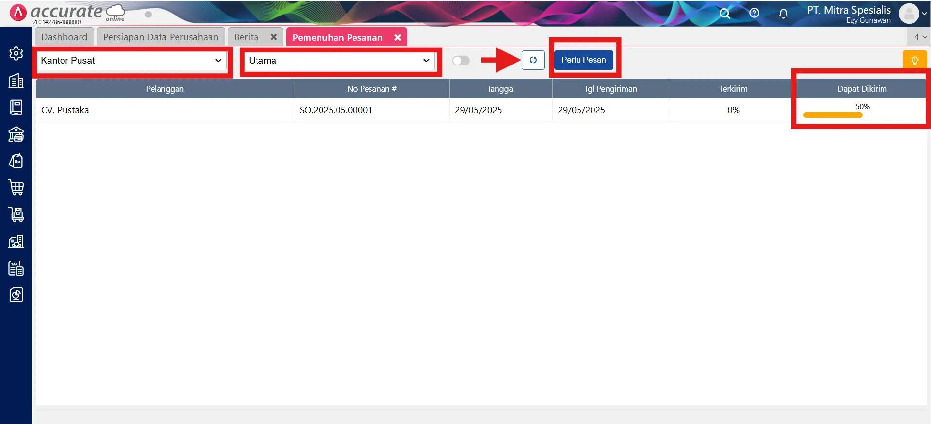 Cara membuat pemenuhan barang sesuai pesanan